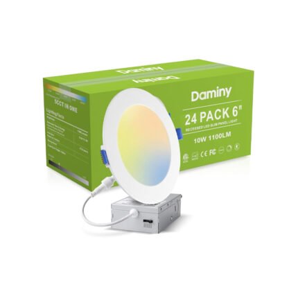 24 Pack 6" LED Recessed Ceiling Lights 5CCT Dimmable