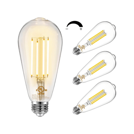 4 Pack Vintage LED Edison Bulbs E26 60W Equivalent